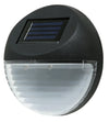 2 X Fence Lights Round Solar Powered LED Waterproof Outdoor Garden Wall Pathway Black Pack Deals499