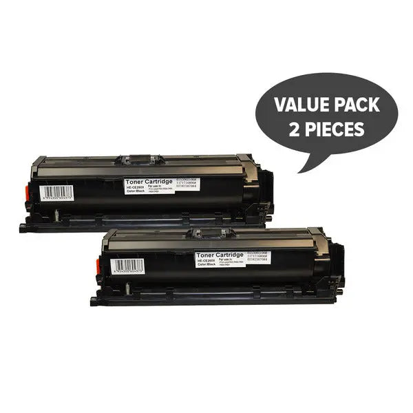 2 x CE260X #649X Premium Generic Black Toner HP