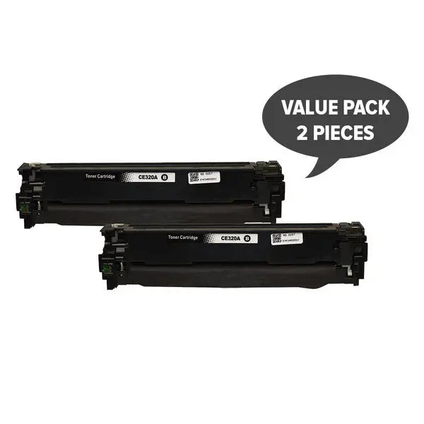 2 x CE320 #128A Black Premium Generic Toner HP