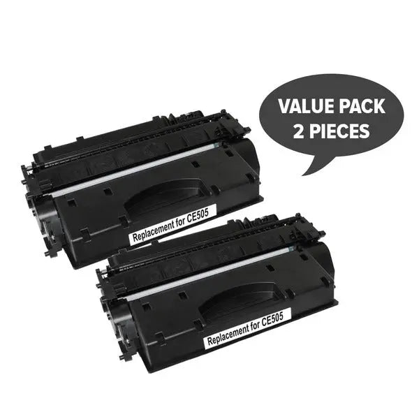 2 x CE505A #05A Cart 319i Black Premium Generic Toner HP