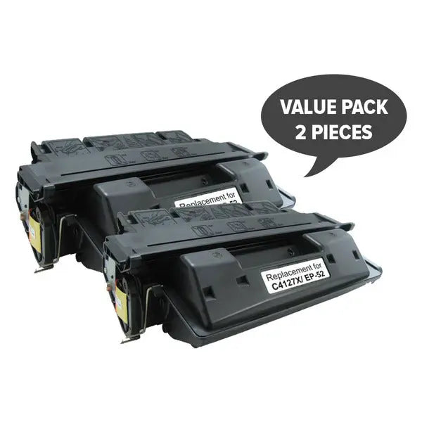 2 x EP-52 C4127X #27X Premium Generic Toner HP