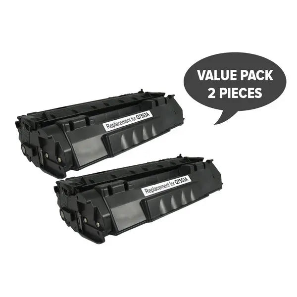 2 x Q7553A Q5949 CART315i CART 308i Black Premium Toner HP