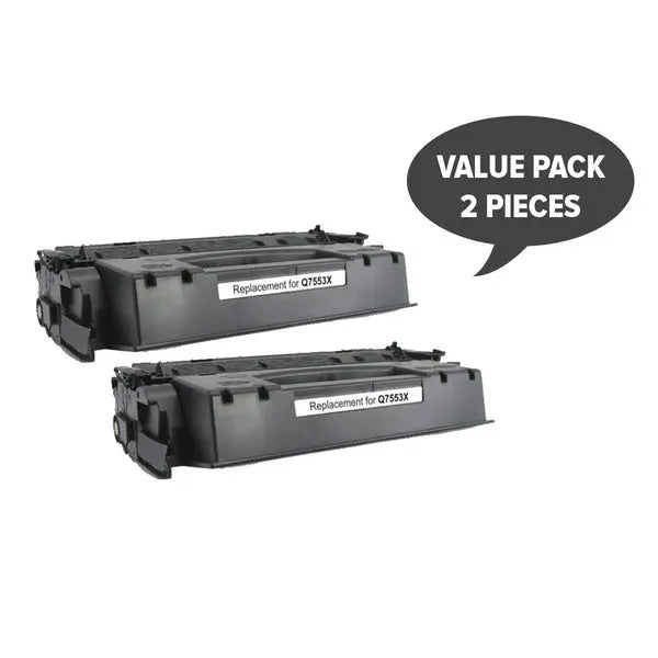 2 x Q7553X HP #53X CART315ii CART308ii Q5949X #49x Premium Generic Toner HP