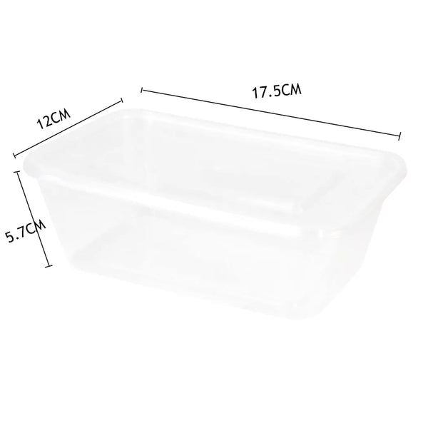 200 Pcs 750ml Take Away Food Platstic Containers Boxes Base and Lids Bulk Pack Deals499