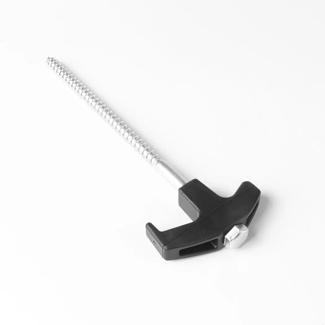 20Pcs Tent Pegs Heavy Duty Screw Steel In Ground Camping Stakes Outdoor Canopy Deals499