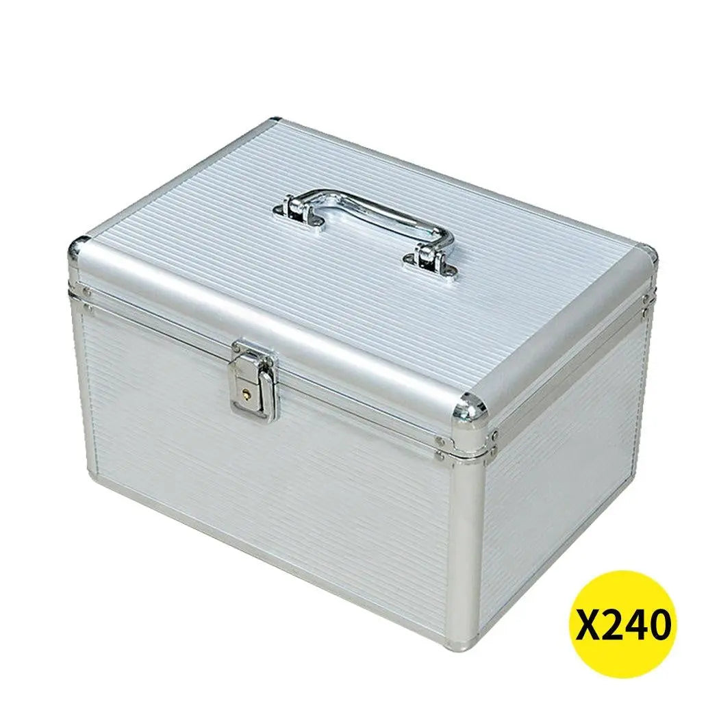 240 Discs Aluminium CD DVD Cases Bluray Lock Storage Box Organizer Free Inserts Deals499