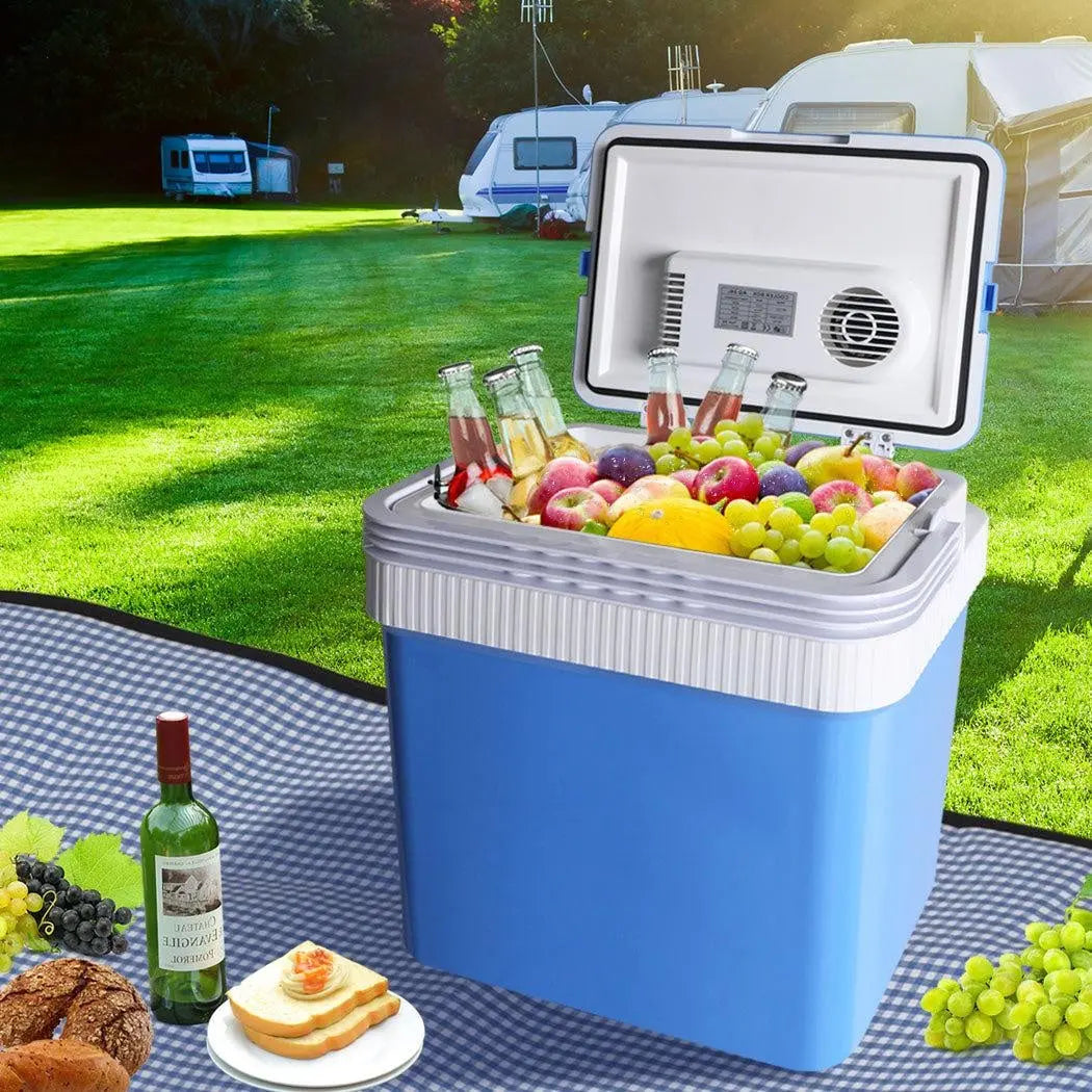 24L Cool Ice Insulated Box Cooler Cooling Heating Portabl Storage Camping Fridge Deals499