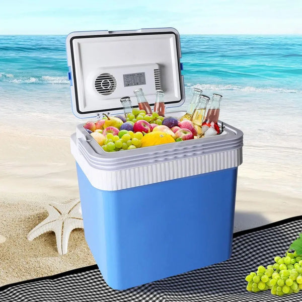 24L Cool Ice Insulated Box Cooler Cooling Heating Portabl Storage Camping Fridge Deals499