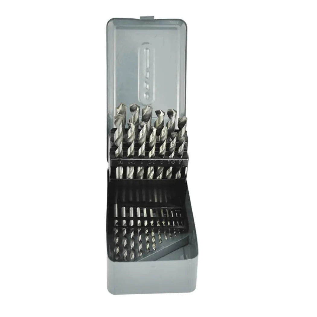 25Pcs HSS Drill Bit Set High Speed Steel Metric Metal Case 1mm - 13mm Coated New Deals499