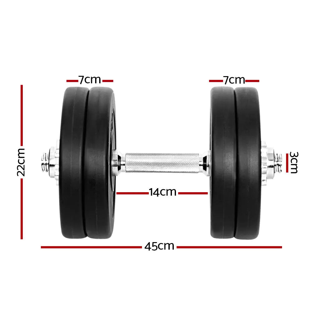 25kg Dumbbells Dumbbell Set Weight Plates Home Gym Fitness Exercise Deals499
