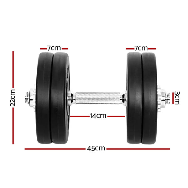 25kg Dumbbells Dumbbell Set Weight Plates Home Gym Fitness Exercise Deals499