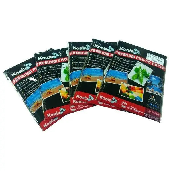 260g 4R (4x6) RC Glossy Photo Paper (20 Sheets) x 5 Pack KOALA