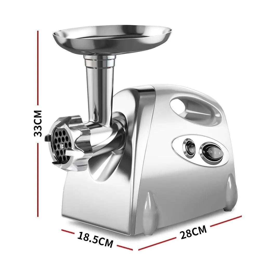 2800W Electric Meat Grinder Mincer Sausage Filler Kibbe Maker Stuffer Kitchen Silver Deals499