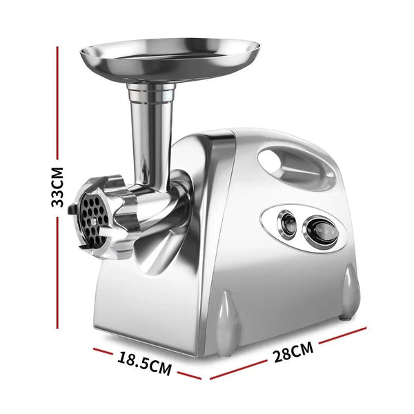2800W Electric Meat Grinder Mincer Sausage Filler Kibbe Maker Stuffer Kitchen Silver Deals499