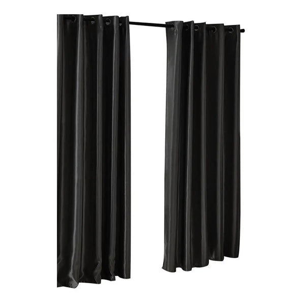 2X Blockout Curtains Blackout Curtain Bedroom Window Eyelet Black 140CM x 230CM Deals499