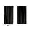 2X Blockout Curtains Blackout Curtain Bedroom Window Eyelet Black 300CM x 230CM Deals499