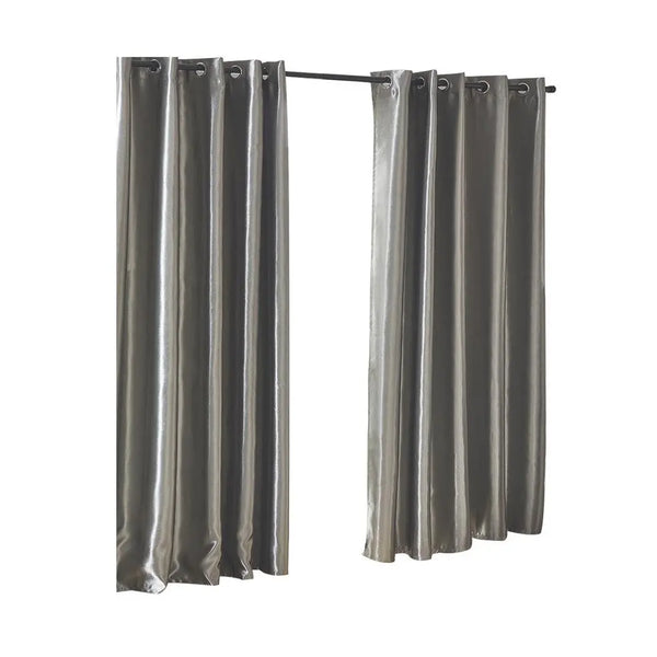 2X Blockout Curtains Blackout Curtain Bedroom Window Eyelet Grey 180CM x 213CM Deals499