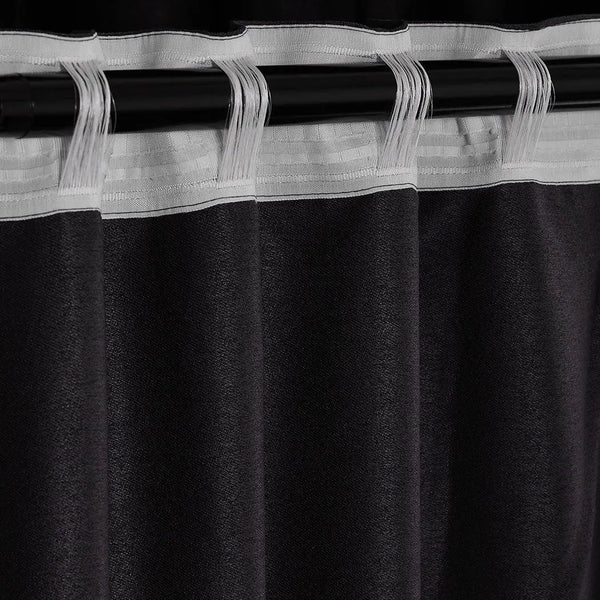 2X Blockout Curtains Curtain Blackout Bedroom 132cm x 213cm Black Deals499