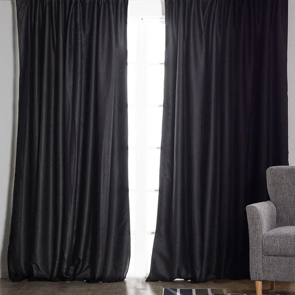 2X Blockout Curtains Curtain Blackout Bedroom 180cm x 230cm Dark Grey Deals499