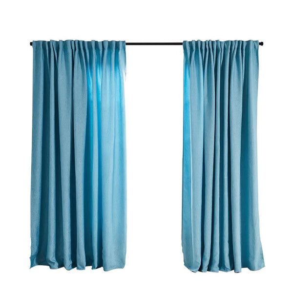 2X Blockout Curtains Curtain Living Room Window Blue 132CM x 213CM Deals499