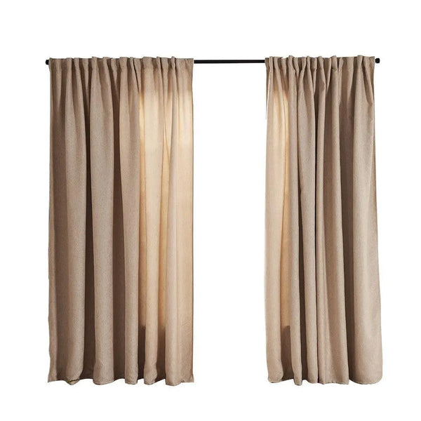 2X Blockout Curtains Curtain Living Room Window Buff 132CM x 213CM Deals499