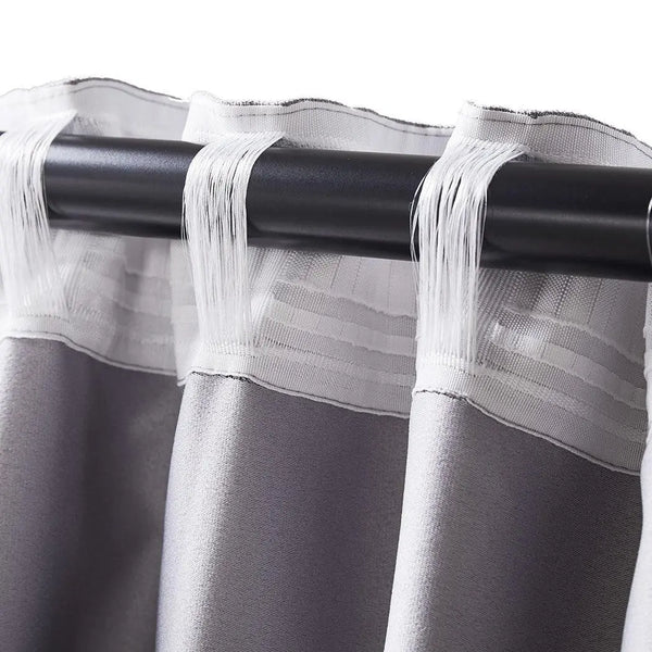2X Blockout Curtains Curtain Living Room Window Grey 140CM x 230CM Deals499