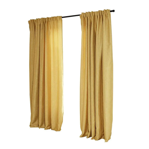 2X Blockout Curtains Curtain Living Room Window Mustard 132CM x 213CM Deals499