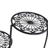 2X Wrought Iron Outdoor Indoor Flower Pots Plant Stand Garden Metal Corner Shelf Deals499