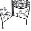 2X Wrought Iron Outdoor Indoor Flower Pots Plant Stand Garden Metal Corner Shelf Deals499