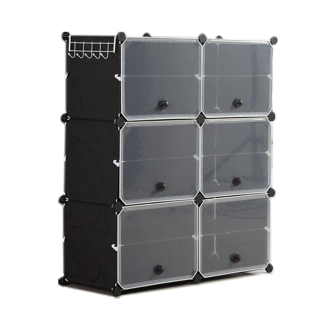 Cube Cabinet DIY Shoe Storage Cabinet Organiser Rack Shelf Stackable 6 Tier Deals499