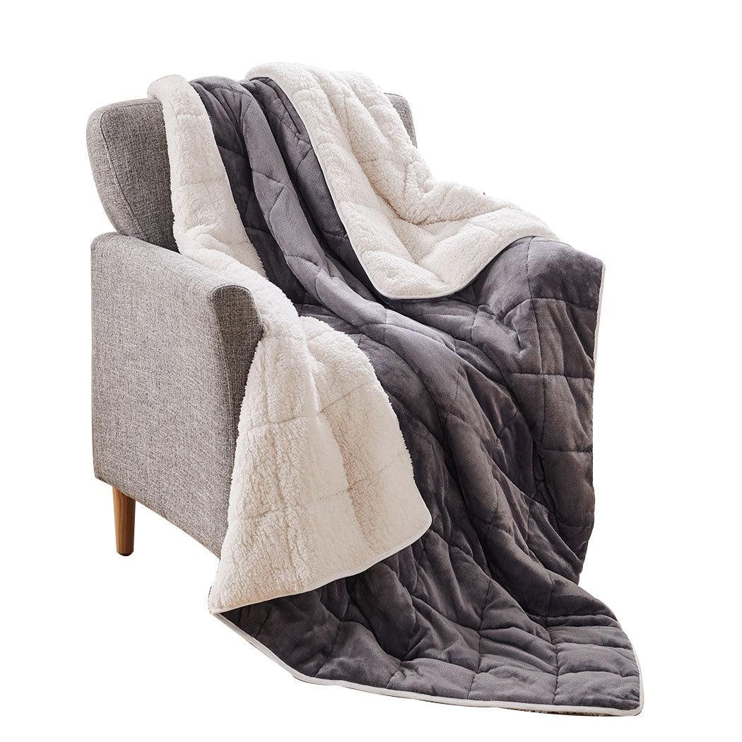 DreamZ Weighted Blanket Heavy Gravity Deep Relax Ultra Soft 5KG Adults Grey Deals499