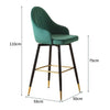2x Bar Stools Stool Kitchen Chairs Swivel Velvet Barstools Vintage Green Deals499