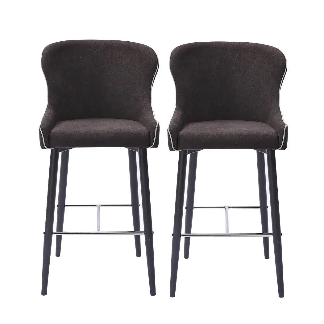 2x Bar Stools Stool Kitchen Dining Chair Chairs Metal Industrial Barstools Deals499