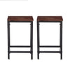 2x Bar Stools Stool Kitchen Wooden Black Chair Dining Metal Industrial Barstools Deals499