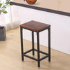 2x Bar Stools Stool Kitchen Wooden Black Chair Dining Metal Industrial Barstools Deals499
