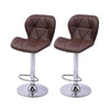 2x Bar Stools Stool Swivel Gas Lift Kitchen Leather Chair Chairs Metal Barstools Deals499