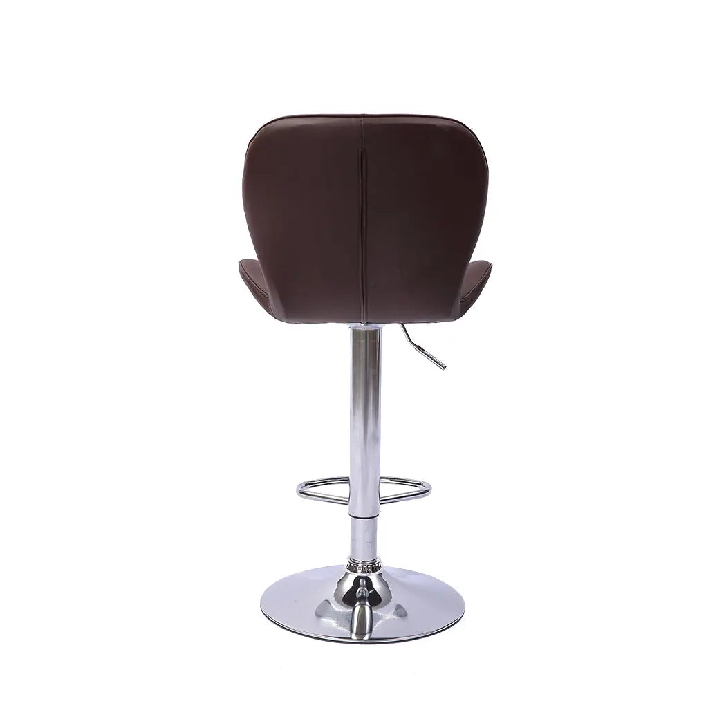 2x Bar Stools Stool Swivel Gas Lift Kitchen Leather Chair Chairs Metal Barstools Deals499