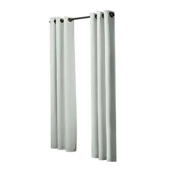 2x Blockout Curtains Panels 3 Layers Eyelet Room Darkening 132x160cm Green Deals499