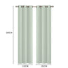 2x Blockout Curtains Panels 3 Layers Eyelet Room Darkening 132x160cm Green Deals499