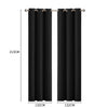 2x Blockout Curtains Panels 3 Layers Eyelet Room Darkening 132x213cm Black Deals499