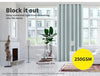 2x Blockout Curtains Panels 3 Layers Eyelet Room Darkening 140x160cm Grey Deals499