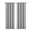 2x Blockout Curtains Panels 3 Layers Eyelet Room Darkening 140x160cm Grey Deals499