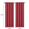 2x Blockout Curtains Panels 3 Layers Eyelet Room Darkening 140x230cm Burgundy Deals499