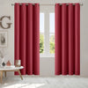 2x Blockout Curtains Panels 3 Layers Eyelet Room Darkening 140x230cm Burgundy Deals499