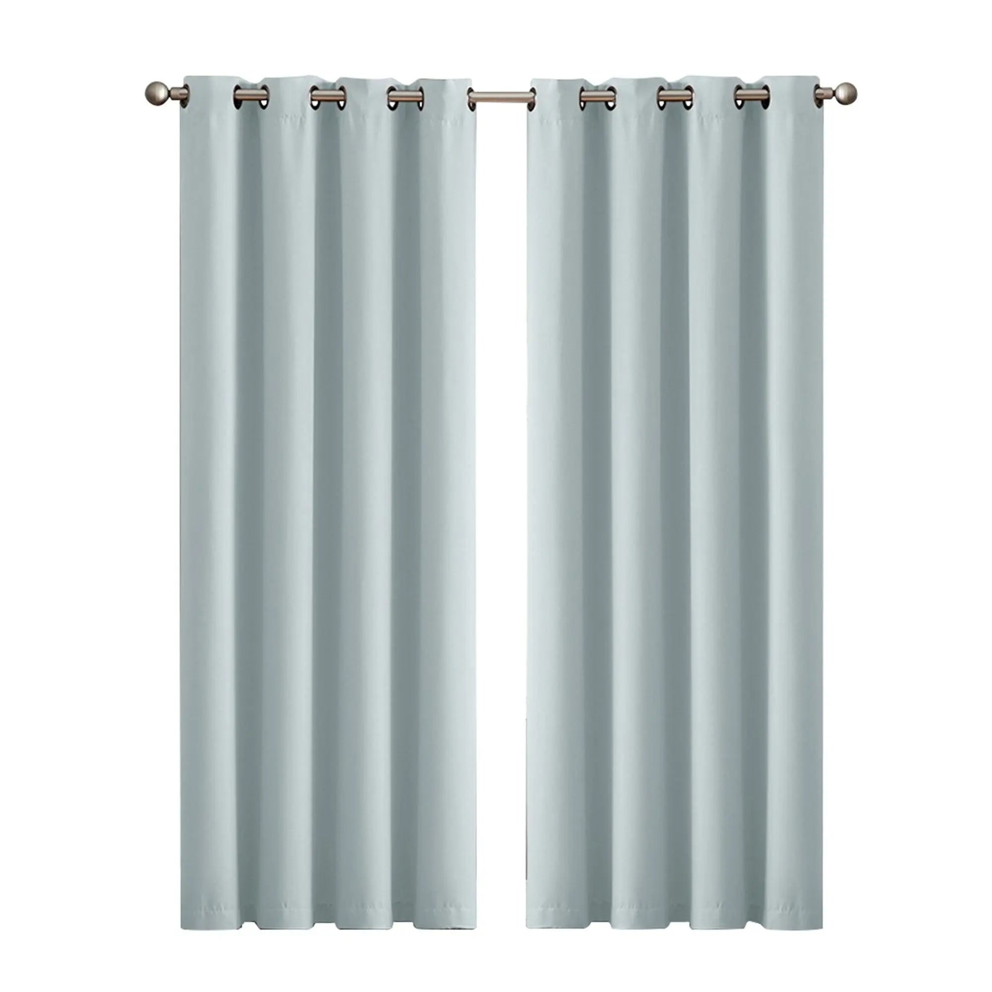 2x Blockout Curtains Panels 3 Layers Eyelet Room Darkening 140x230cm Green Deals499