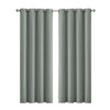 2x Blockout Curtains Panels 3 Layers Eyelet Room Darkening 140x230cm Grey Deals499