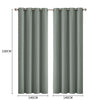 2x Blockout Curtains Panels 3 Layers Eyelet Room Darkening 140x230cm Grey Deals499