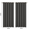 2x Blockout Curtains Panels 3 Layers Eyelet Room Darkening 180x230cm Charcoal Deals499