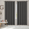 2x Blockout Curtains Panels 3 Layers Eyelet Room Darkening 180x230cm Charcoal Deals499