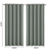 2x Blockout Curtains Panels 3 Layers Eyelet Room Darkening 180x230cm Grey Deals499